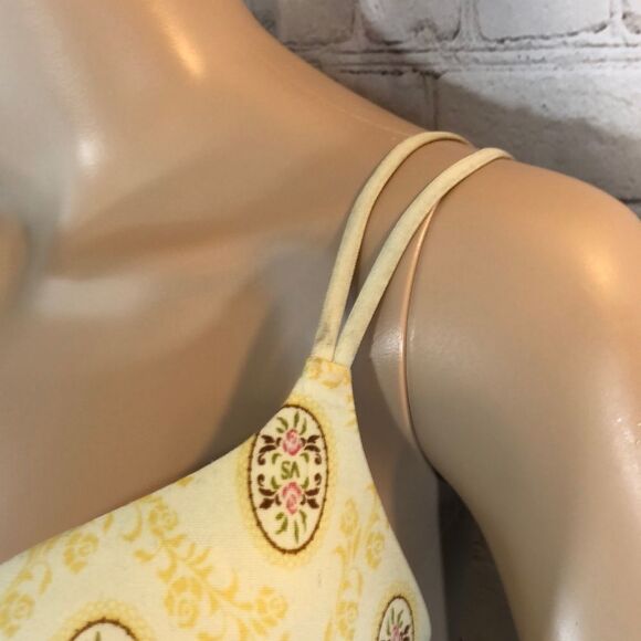 Victoria's Secret Heavily Padded Push Up Bra Cream Floral Print 34DD - Picture 6 of 13